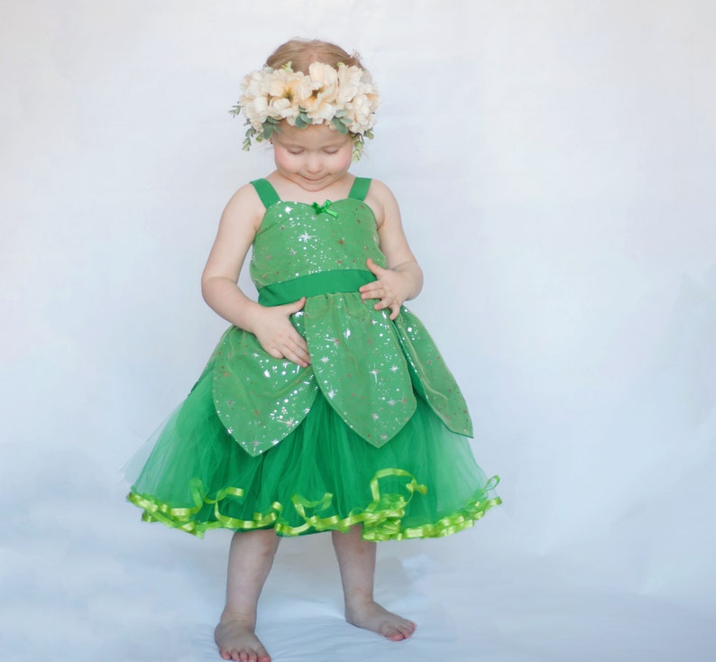 Fairy costume girls costume Tinkerbell dress Tinkerbell tutu Tinkerbell party dress Tinkerbell costume fairy dress Halloween Costume