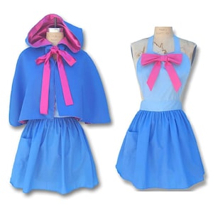 Fairy Godmother costume apron, Cinderella Fairy Godmother dress up apron, Fairy Godmother cape and apron, Cinderella Halloween costume