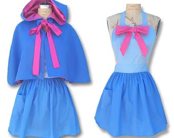 Fairy Godmother costume apron, Cinderella Fairy Godmother dress up apron, Fairy Godmother cape and apron, Cinderella Halloween costume
