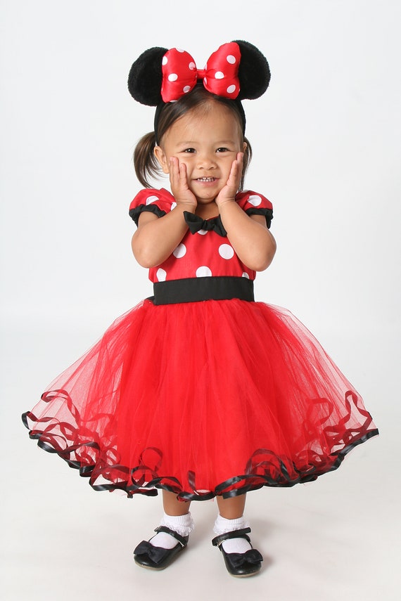 Apéndice retirada Gracia MINNIE MOUSE dress red and black Minnie Mouse costume Minnie - Etsy España