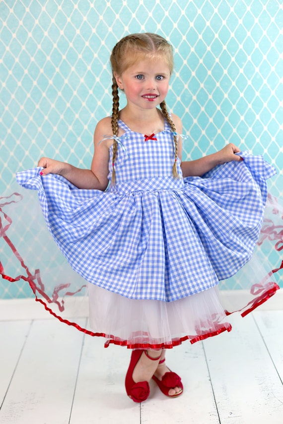 blue and white gingham dress dorothy