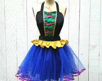 Anna Costume apron, Anna Running Costume apron, costume apron, Princess running costume apron, womens Anna tutu, Frozen costume, Running