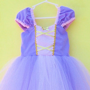 RAPUNZEL costume dress TUTU dress for toddlers and girls fun for special occasion or birthday party costume image 8