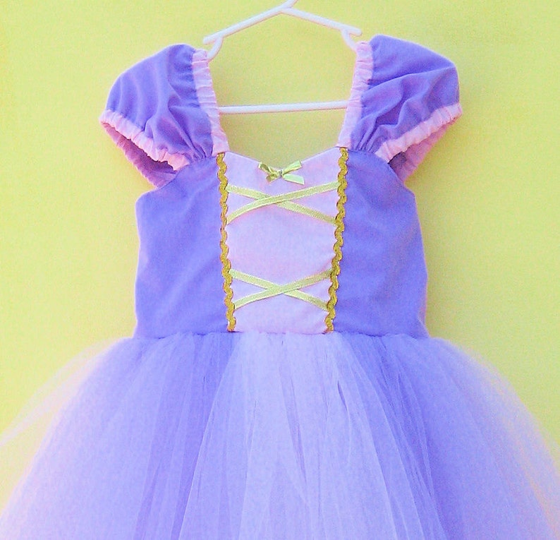 RAPUNZEL costume dress TUTU dress for toddlers and girls fun for special occasion or birthday party costume image 8