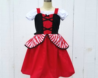 Pirate costume, girls Pirate costume, Halloween costume for girls, toddler costumes, Pirate dress , Captain Hook costume, pirate sundress