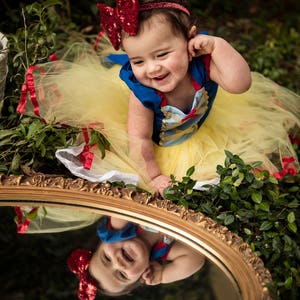 SNOW WHITE costume, Snow White dress, princess dress, girls princess costume dress TUTU dress style princess costume image 2