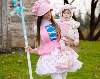 Bo Peep costume apron  for women, Bo Peep Bonnet, womens costume apron, Bo Peep dress up apron, Toy Story costume