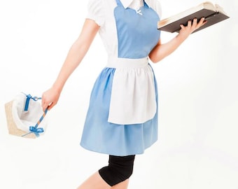 BELLE Apron, Belle PROVINCIAL costume APRON womens full costume aprons