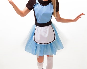 ALICE in WONDERLAND apron, Alice apron, Apron, sexy apron, Alice tutu apron, bridal shower gift, running costume, Run Disney costume