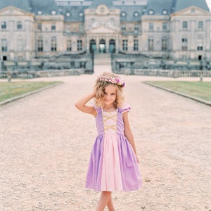 RAPUNZEL costume dress, Rapunzel dress, princess dress for toddler girls, Rapunzel birthday party dress, play dress image 4