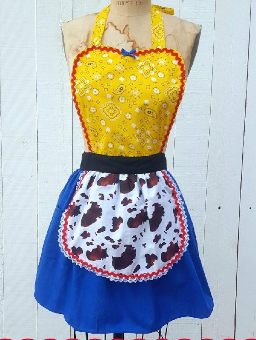 Jessie Running Costume Apron, Rundisney Costume, Toy Story Costume