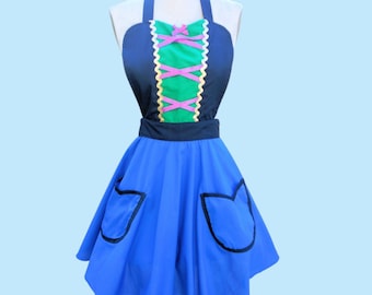 ANNA costume apron for women, Anna costume apron,  Anna running costume apron, princess apron, RunDisney princess costume,  Lover Dovers