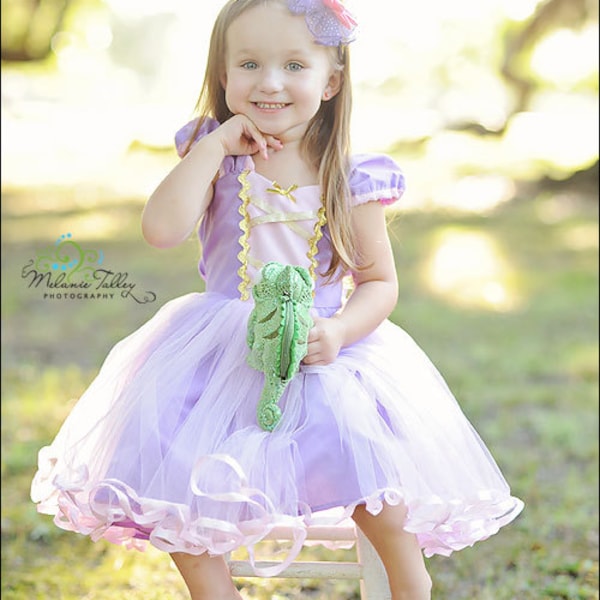 RAPUNZEL costume dress  TUTU dress for toddlers and girls fun for special occasion or birthday party costume