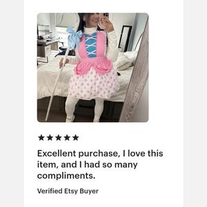 Bo Peep costume apron with DOTS, womens costume apron, Bo Peep dress up apron, Toy Story Bo Peep costume, womens Halloween costume image 9