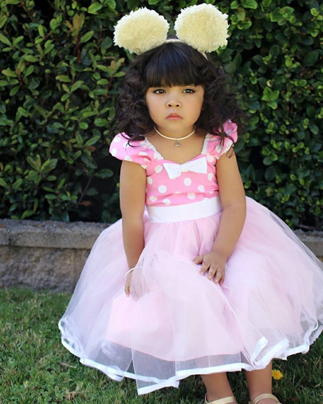 Minnie Mouse Dress, Pink Dot Dress, Pink Minnie Mouse Dress, Minnie Mouse  Dress, Polka Dots Dress, Toddler Dress, Girls Dress Pink and White 