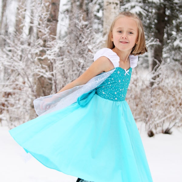 Elsa dress, Elsa costume, princess dress, Frozen dress, toddler princess dress, comfortable princess dress, handmade dress, Loverdovershop