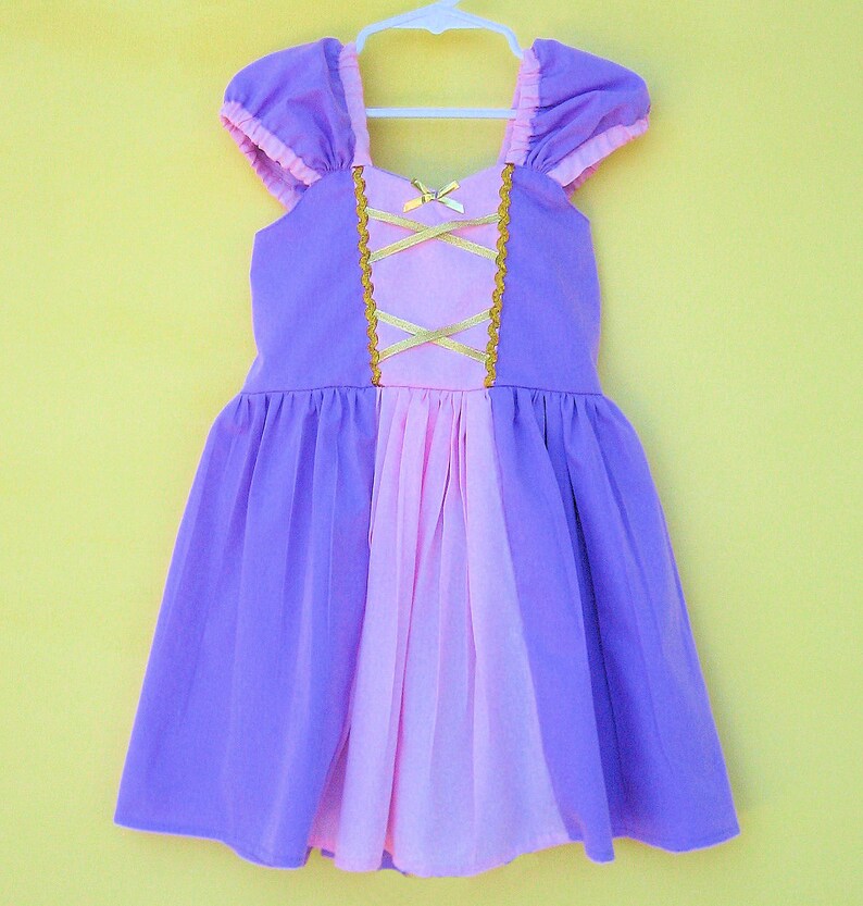 RAPUNZEL costume dress, Rapunzel dress, princess dress for toddler girls, Rapunzel birthday party dress, play dress image 9