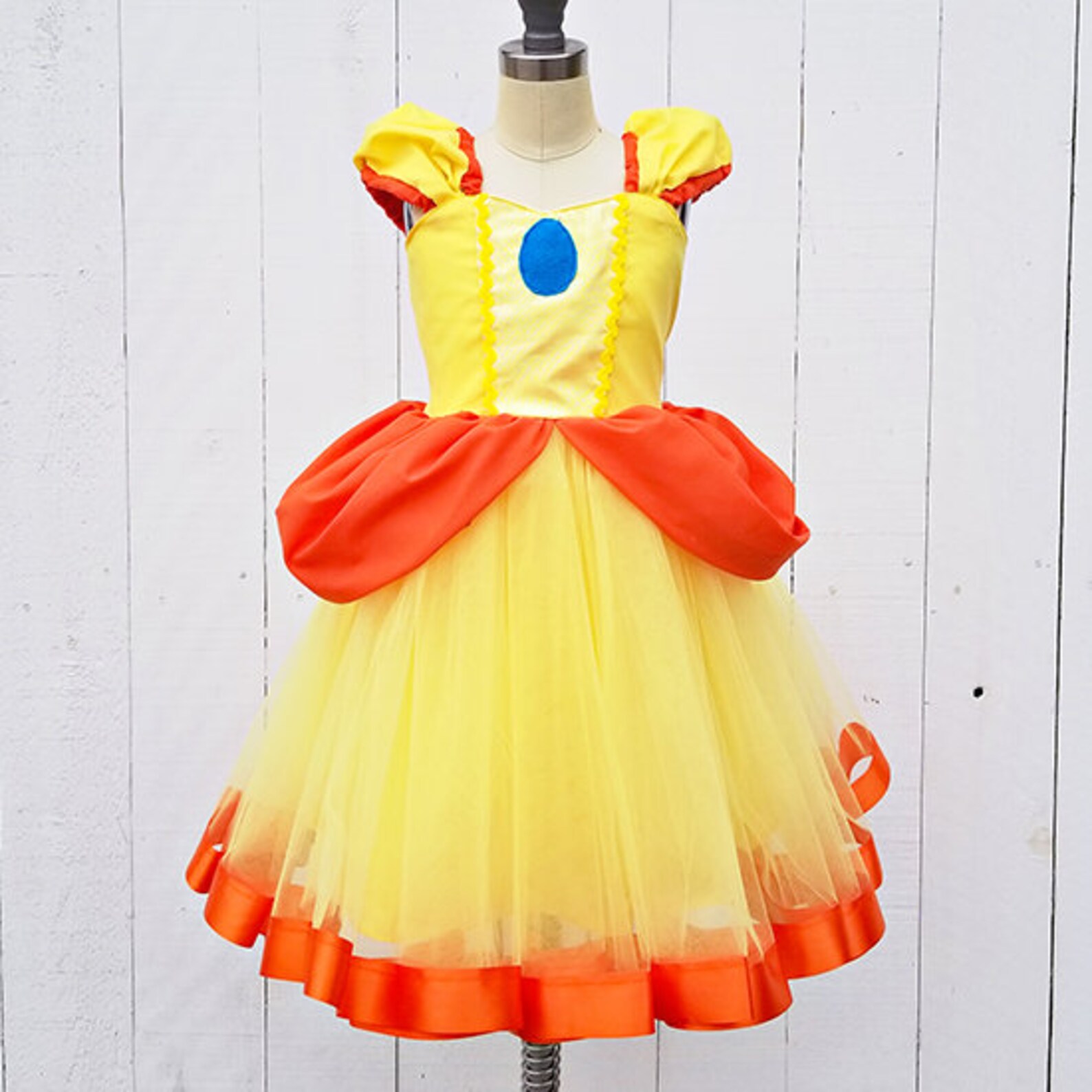 Princess Daisy costume girls Super Mario costume Princess Etsy