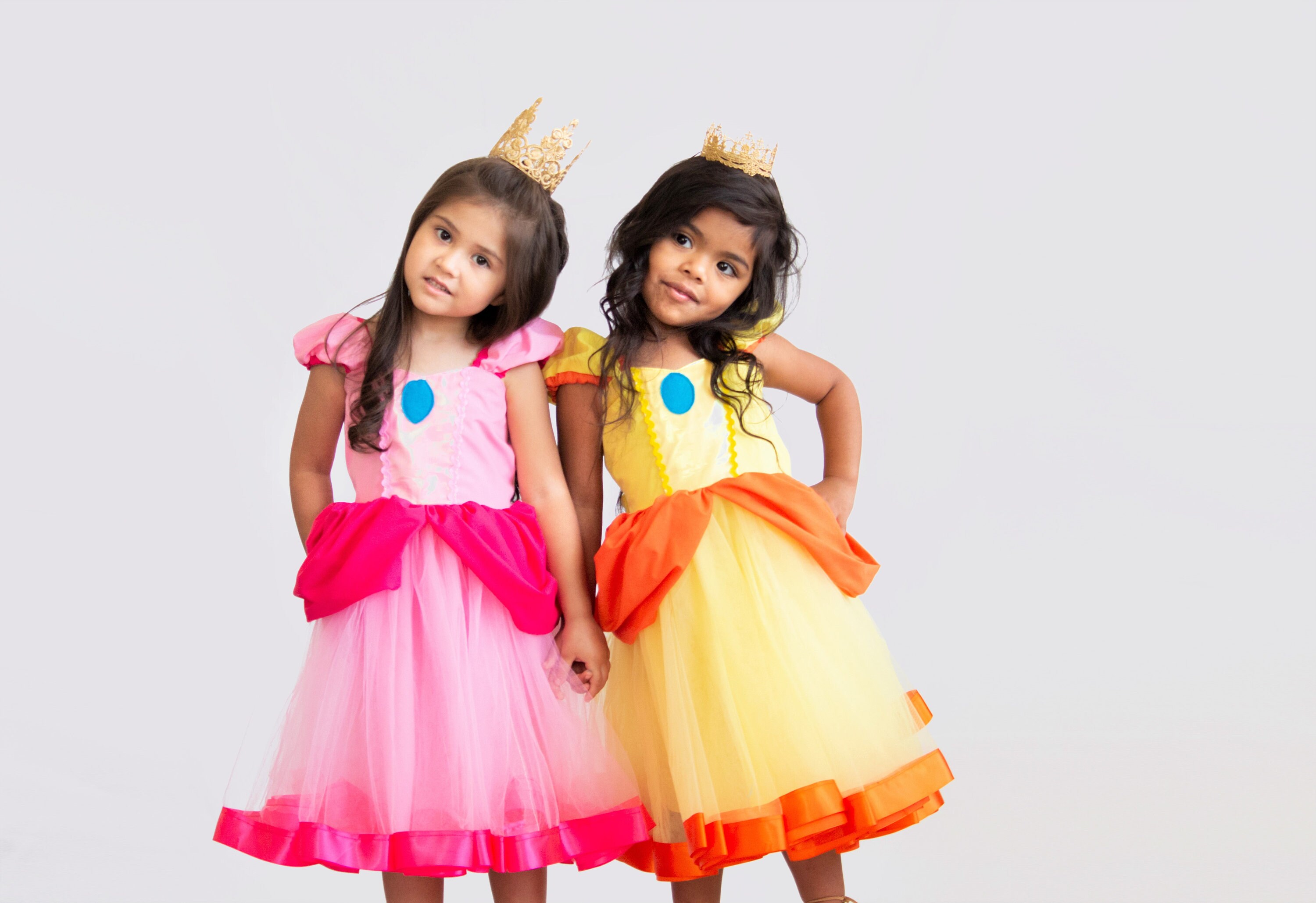 Princess Daisy Costume Dress for Women, Princess Peach Dress Up