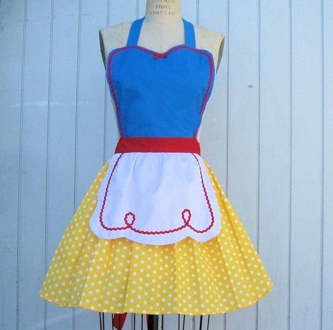SNOW WHITE apron retro APRON womens full Halloween costume Etsy