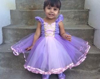 RAPUNZEL dress, princess Dress, Rapunzel costume, Rapunzel TUTU dress, Rapunzel birthday party dress, handmade Rapunzel dress, Tangled party