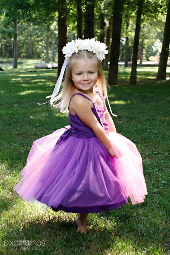 Items similar to Halloween Costume RAPUNZEL dress TUTU style dress for ...