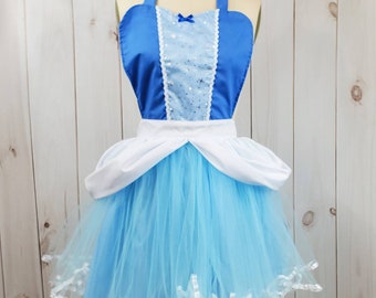 CINDERELLA costume APRON,  Princess costume apron, CINDERELLA tutu apron,  Cinderella dress up, cosplay costume, running costume, rundisney