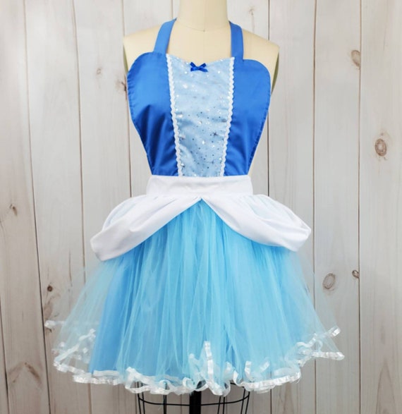 strapless open back dress Cinderella Apron in Blue for Women – LoverDovers