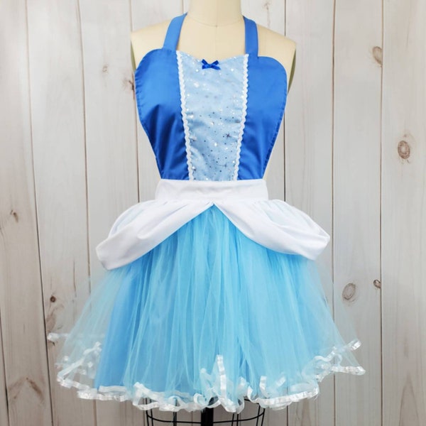 CINDERELLA costume APRON,  Princess costume apron, CINDERELLA tutu apron,  Cinderella dress up, cosplay costume, running costume, rundisney