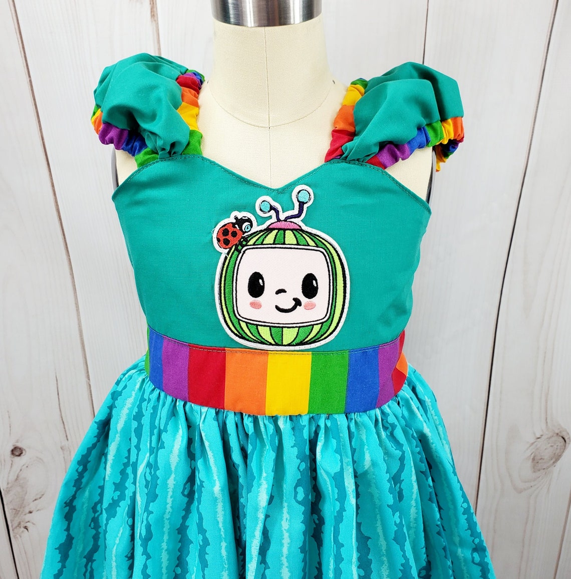 Cocomelon Dress Cocomelon Birthday Outfit Cocomelon Dress | Etsy