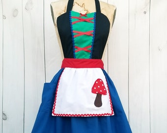 Gnome costume  apron, Woodland apron, women's Halloween costume apron, Halloween costume apron, fast and easy costume, teacher costume