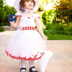 MARY POPPINS dress, Mary Poppins costume, girls costume, tea party dress imagen 1