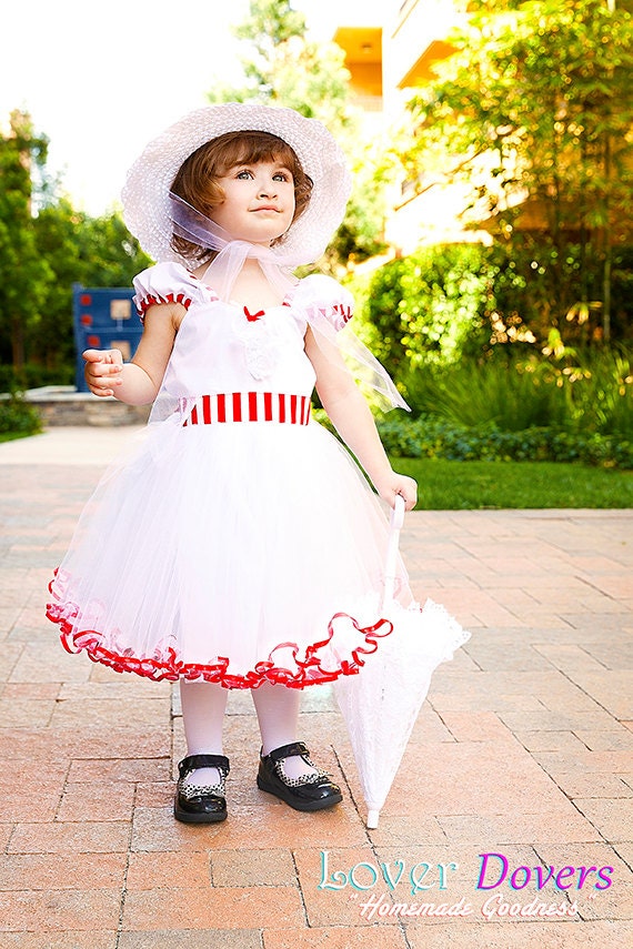 MARY POPPINS dress, Mary Poppins costume, girls costume, tea party