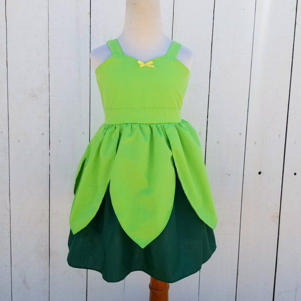 Tinkerbell costume, Halloween Costume, Tinkerbell dress, toddler Tinkerbell dress, Fairy costume, Tinkerbell party dress girls fairy costume