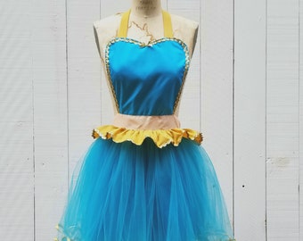 Princess Jasmine Costume apron, Jasmine Running Costume apron, costume apron, Princess running costume apron, womens Jasmine tutu