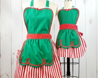 Mommy and Me CHRISTMAS aprons, Mommy and Me aprons, Christmas Mommy and Me Aprons for baking