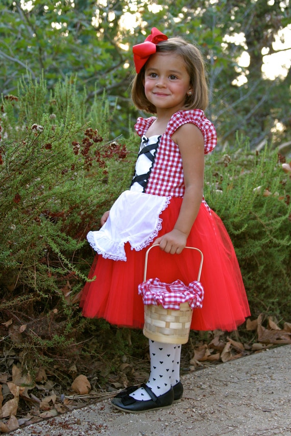 Little Red Riding Hood DRESS Tutu Dress Red Gingham Retro | Etsy