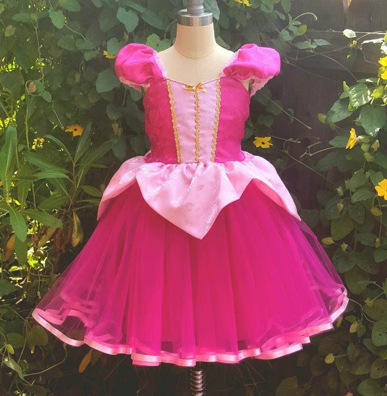 Sleeping Beauty dress, Princess Aurora dress, Princess dress, Aurora costume, satin dress, pink dress, Sleeping Beauty costume image 2