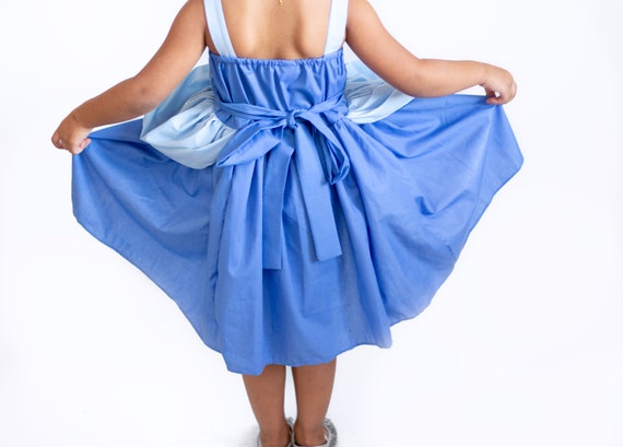 Cinderella Sundress Play Dresses for Girls Halloween Cinderella