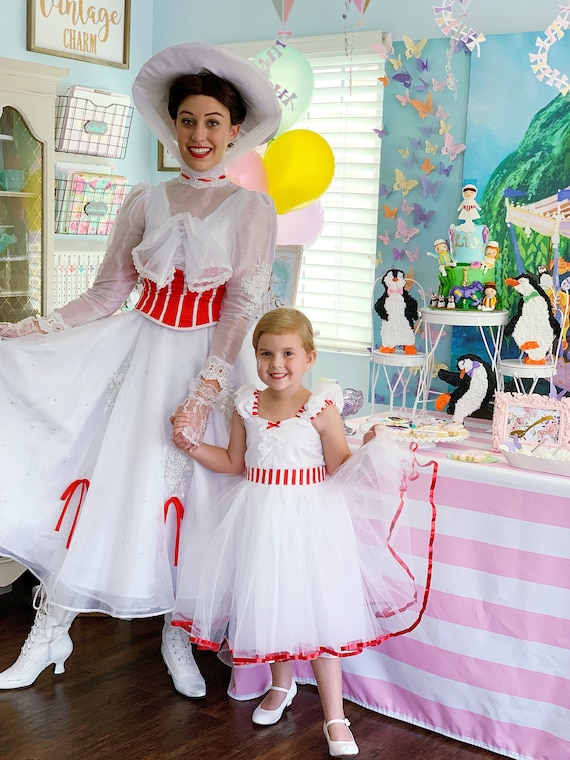 MARY POPPINS dress, Mary Poppins costume, girls costume, tea party dress -   Italia