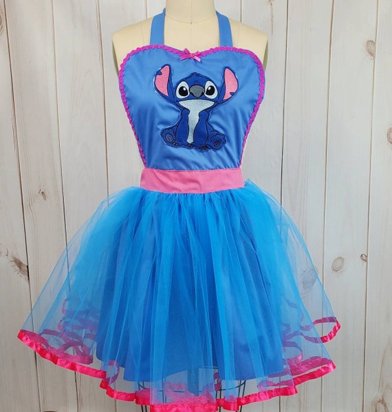 Stitch costume apron, womens costume, Stitch running costume, loveable blue  Alien costume, rundisney Pixar costume, Pixar running costume -  Italia