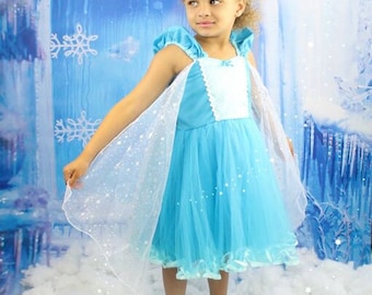 Elsa dress Elsa tutu dress Elsa princess  dress Frozen birthday party dress  or portrait