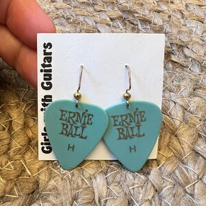 Guitar pick earrings