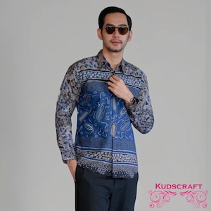 Andaru Stylish Slim Fit Batik Shirt for Men – Long Sleeve Design, Men Batik, Batik, Men Batik Shirt, Batik Shirt, Batik for Men