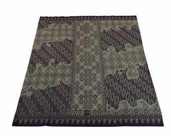 Rayon Viscose Batik Sarong for Men and Women Pereng Ceplok Gambir Traditional Indonesian Fabric Syam Mawardah