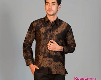 Abinawa II Exquisite Premium Long-sleeve Batik Shirt by Lakhsana