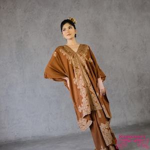 Kaftan Wrap Skirt Set Modern Batik Bali Pattern