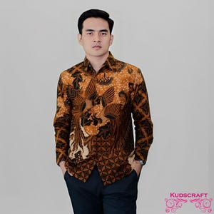 Elegant Narendra Long Sleeve Shirt for Men Regular Fit, Men Batik, Batik, Men Batik Shirt, Batik Shirt, Batik for Men