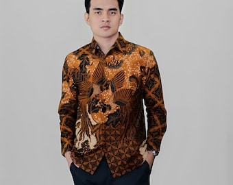 Elegant Narendra Long Sleeve Shirt for Men Regular Fit, Men Batik, Batik, Men Batik Shirt, Batik Shirt, Batik for Men