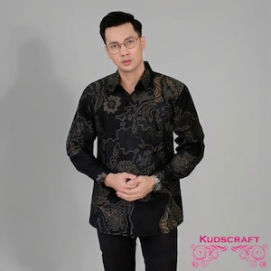 Guntur Slim Fit Batik Shirt – Modern Long Sleeve Design, Men Batik, Batik, Men Batik Shirt, Batik Shirt, Batik for Men
